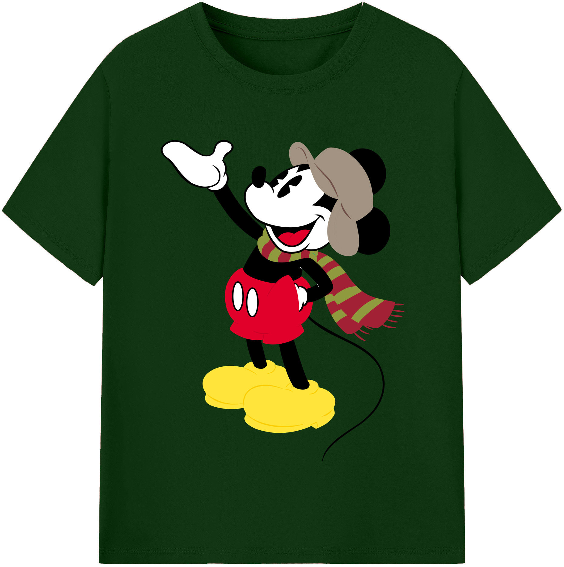 （画像用） ミッキーマウス Mickey Mouse 綿100％半袖Tシャツ（フロントプリント）